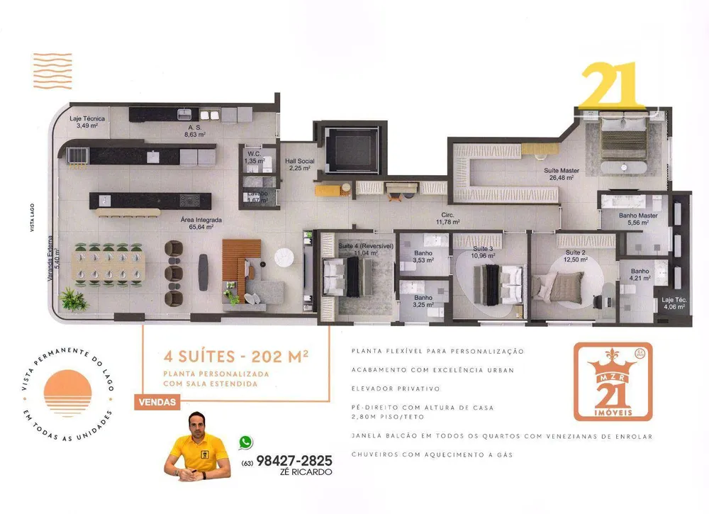 Apartamento, 4 quartos, 203 m² - Foto 1