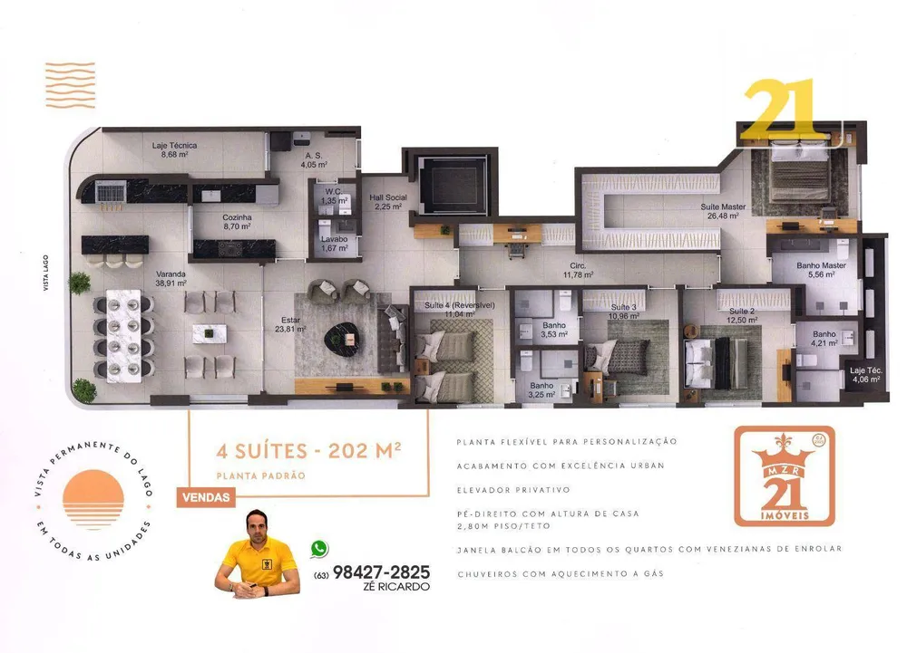 Apartamento, 4 quartos, 203 m² - Foto 12