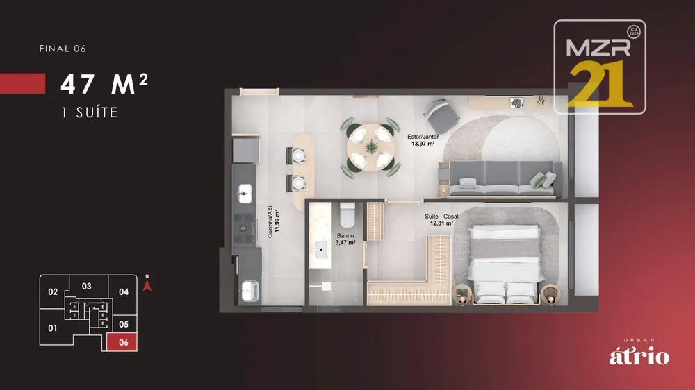 Apartamento, 1 quarto, 47 m² - Foto 5