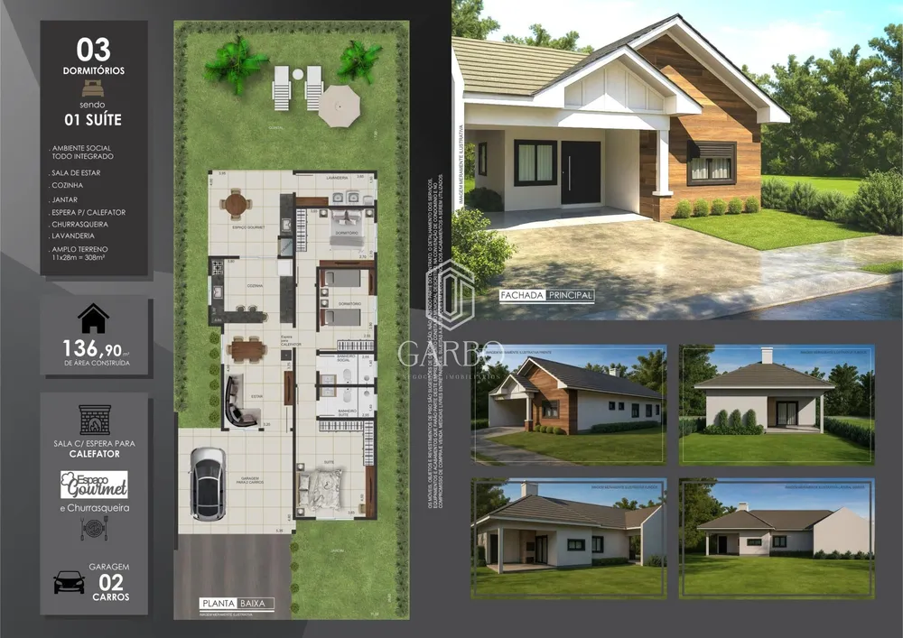 Casa, 3 quartos, 136 m² - Foto 3