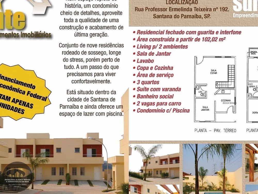 Casa de Condomínio, 3 quartos - Foto 1