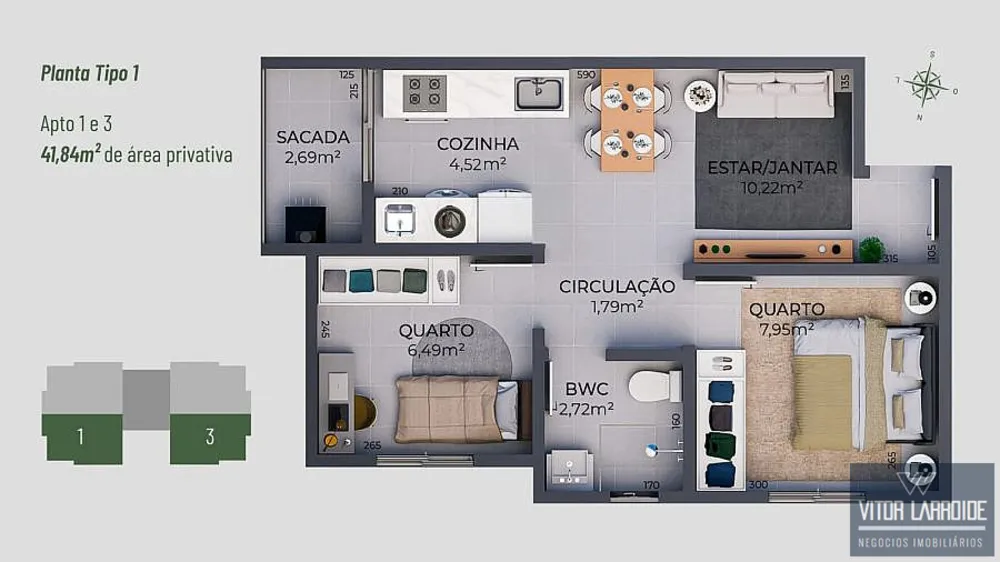 Apartamento, 2 quartos, 42 m² - Foto 6