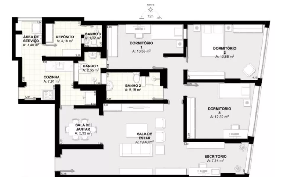 Apartamento, 3 quartos, 110 m² - Foto 28