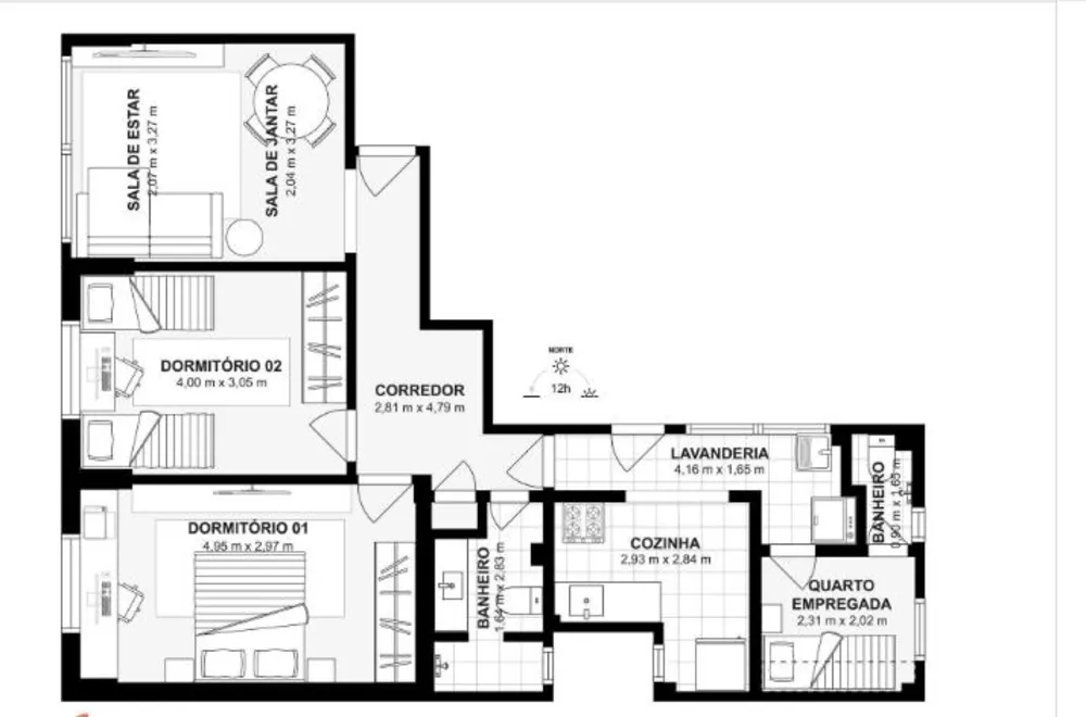 Apartamento, 2 quartos, 93 m² - Foto 12