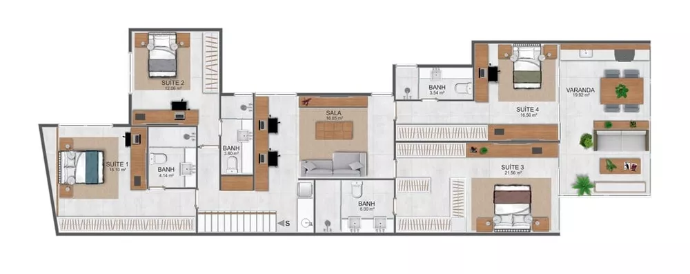 Apartamento à venda com 3 quartos, 147m² - Foto 7