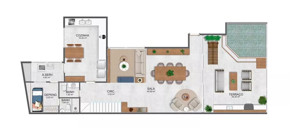 Apartamento à venda com 3 quartos, 147m² - Foto 8