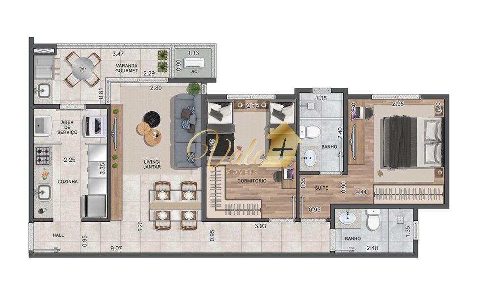 Apartamento à venda com 2 quartos, 71m² - Foto 2