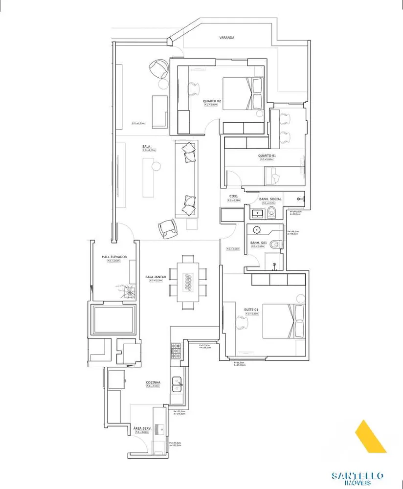 Apartamento, 3 quartos, 135 m² - Foto 8