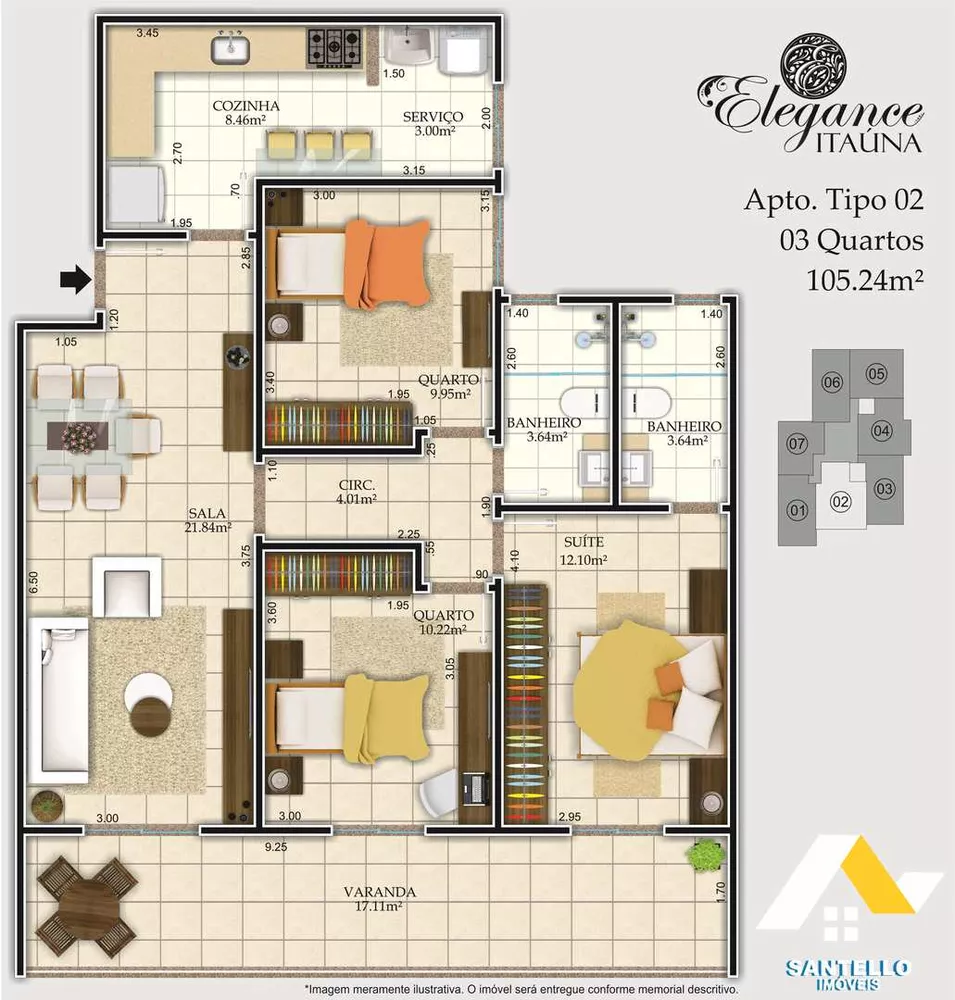 Apartamento, 2 quartos, 97 m² - Foto 6