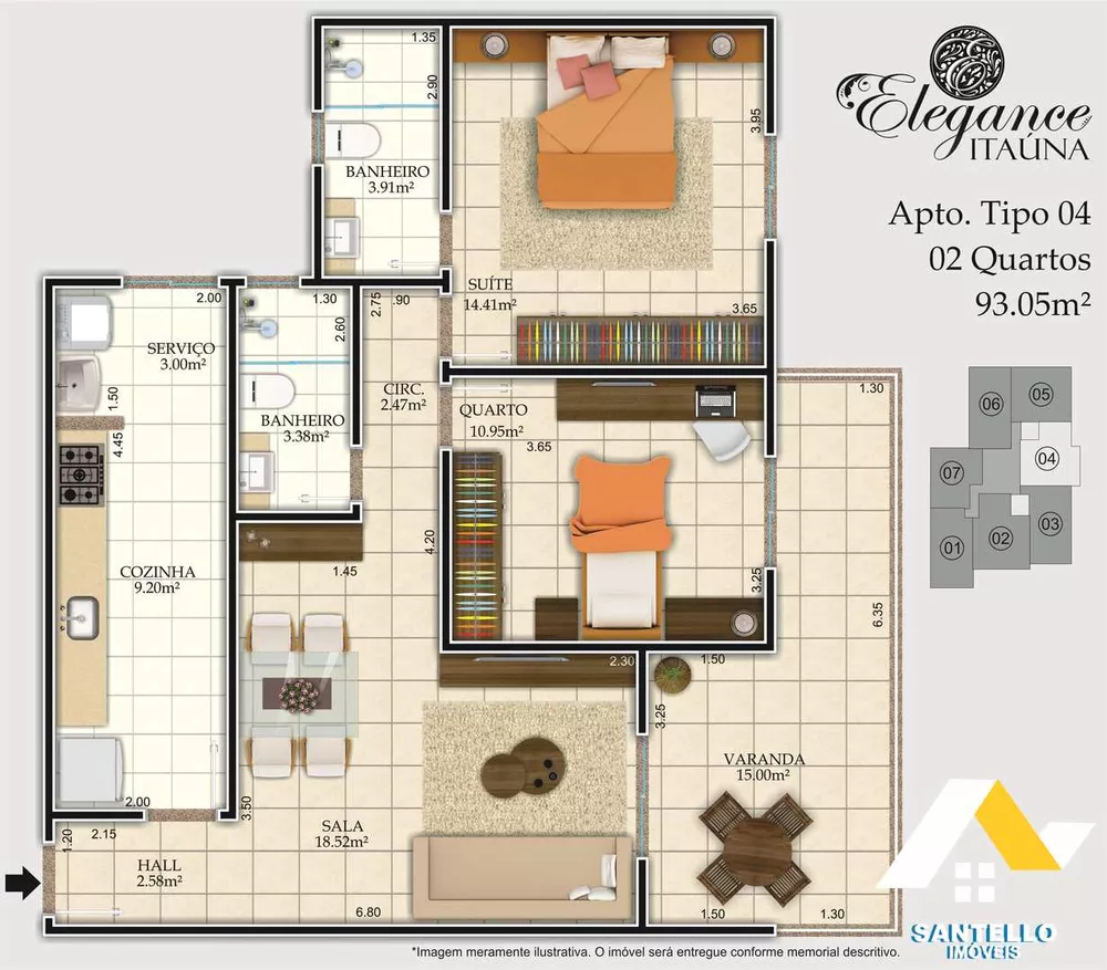 Apartamento, 2 quartos, 97 m² - Foto 3