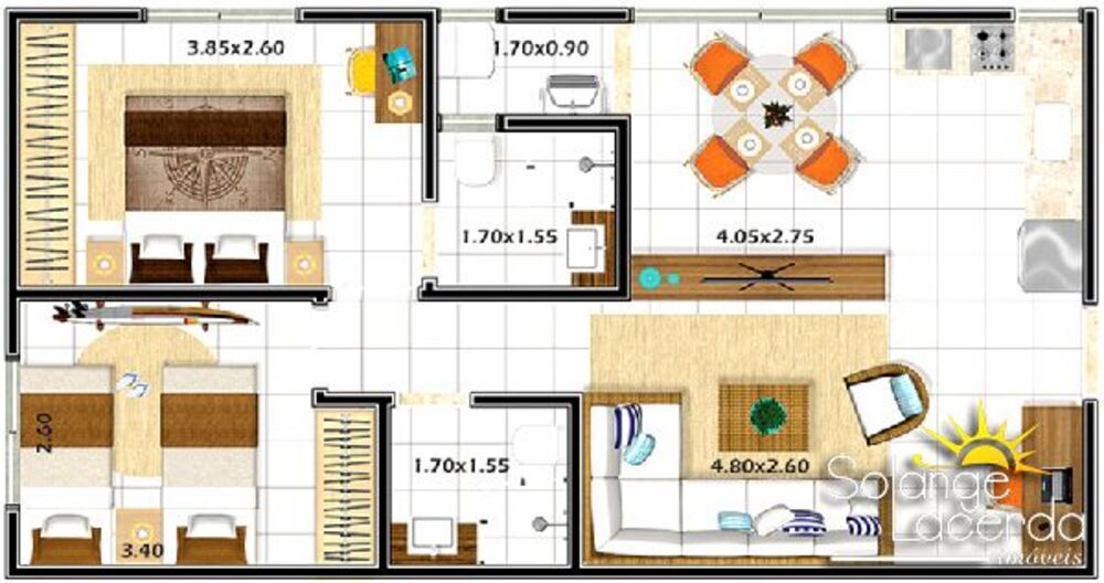 Apartamento, 2 quartos, 70 m² - Foto 2