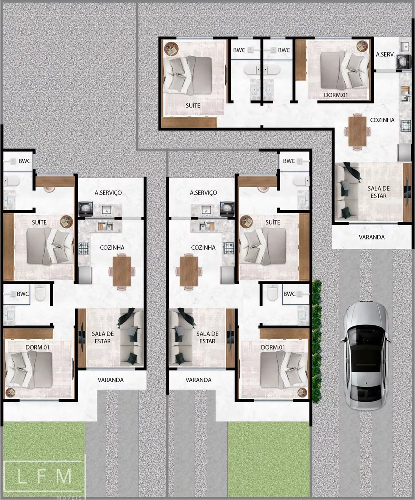 Casa, 2 quartos, 53 m² - Foto 3