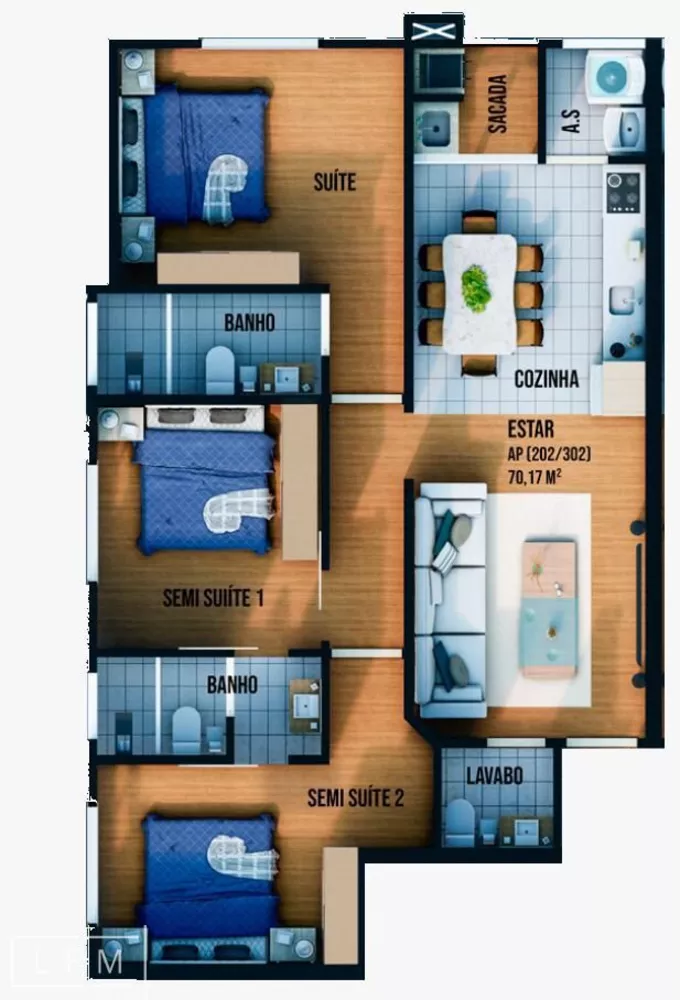 Apartamento à venda com 3 quartos, 60m² - Foto 6