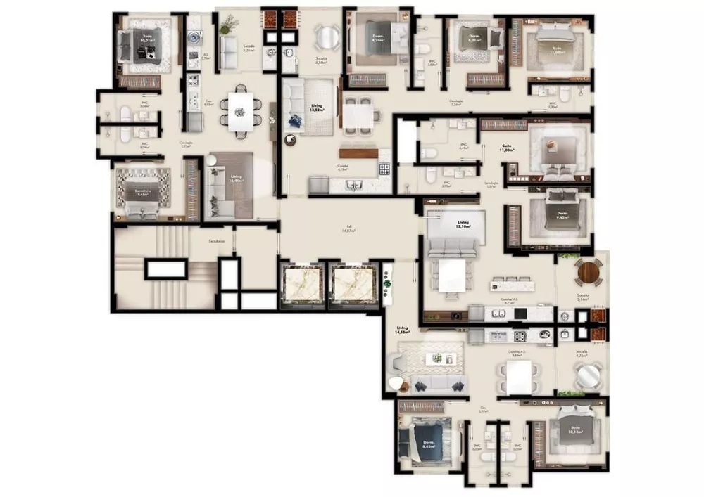 Apartamento, 2 quartos, 64 m² - Foto 2