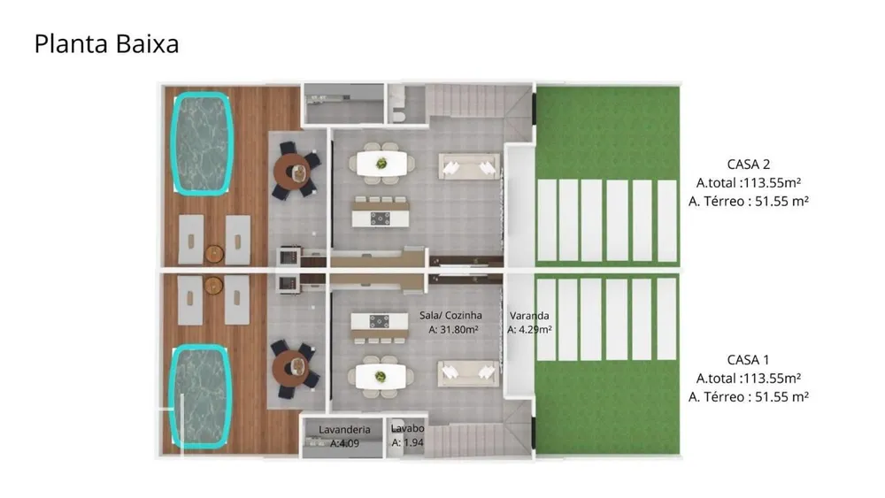 Sobrado, 3 quartos, 113 m² - Foto 7