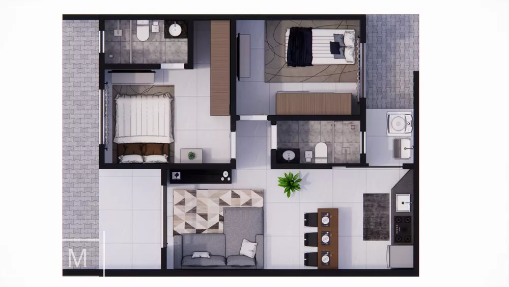 Casa, 2 quartos, 57 m² - Foto 3