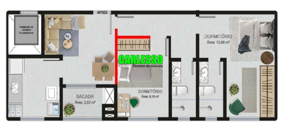 Apartamento, 2 quartos, 63 m² - Foto 4