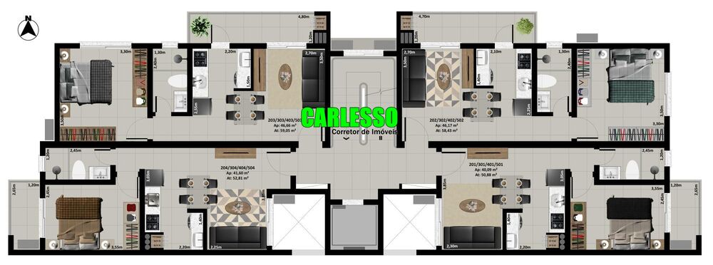 Apartamento, 1 quarto, 46 m² - Foto 4