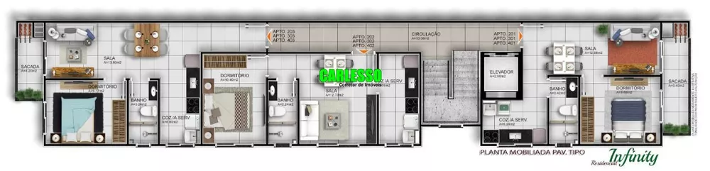 Apartamento à venda com 1 quarto, 45m² - Foto 3