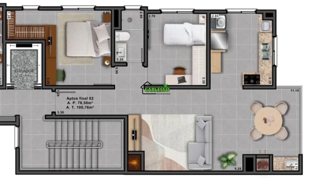 Apartamento, 2 quartos, 91 m² - Foto 7