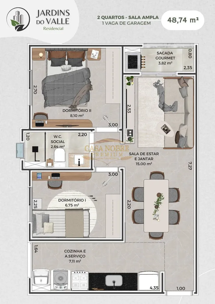 Apartamento, 2 quartos, 48 m² - Foto 12