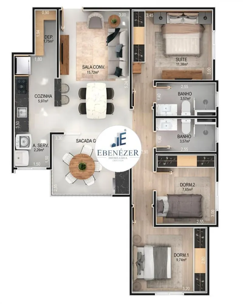 Apartamento, 3 quartos, 85 m² - Foto 5