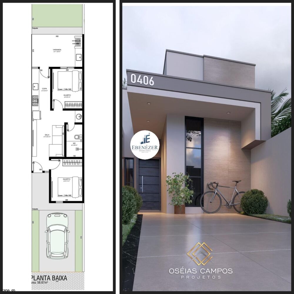 Casa, 2 quartos, 58 m² - Foto 2