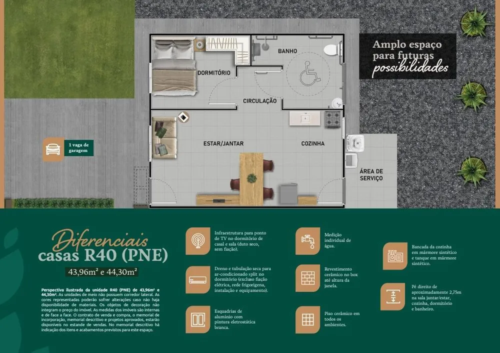 Casa de Condomínio, 2 quartos - Foto 18