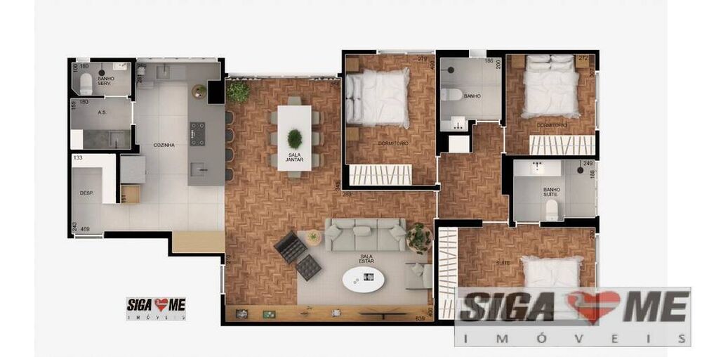Apartamento, 3 quartos, 122 m² - Foto 2