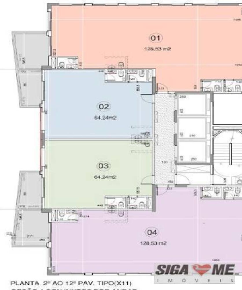 Conjunto Comercial-Sala para alugar, 128m² - Foto 9