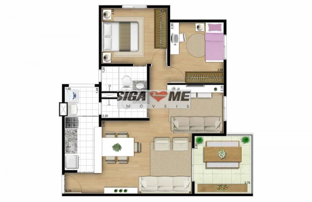 Apartamento, 2 quartos, 70 m² - Foto 8