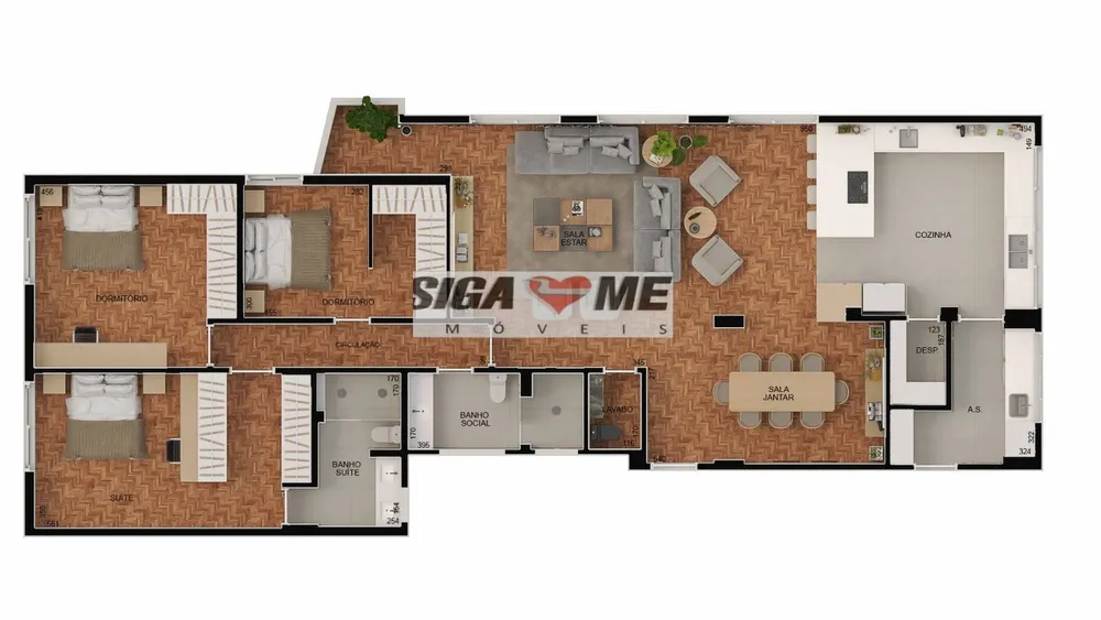 Apartamento, 3 quartos, 230 m² - Foto 2