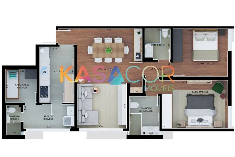 Apartamento, 2 quartos, 100 m² - Foto 8