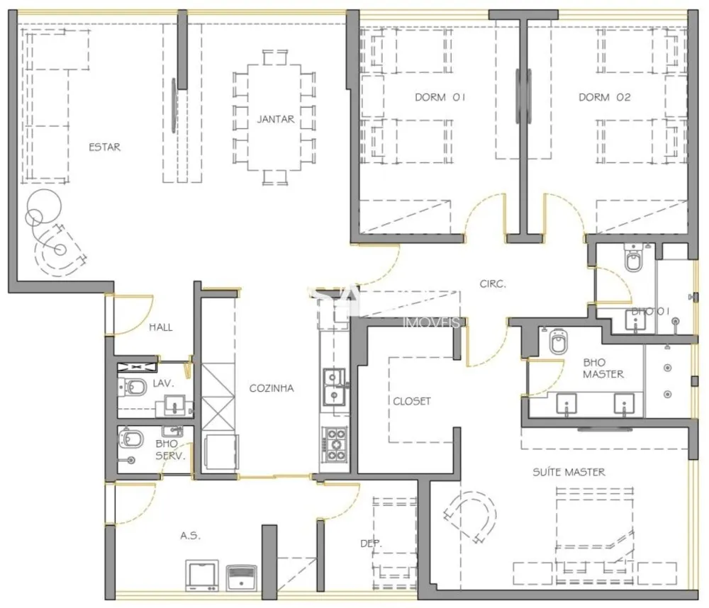 Apartamento, 3 quartos, 151 m² - Foto 8