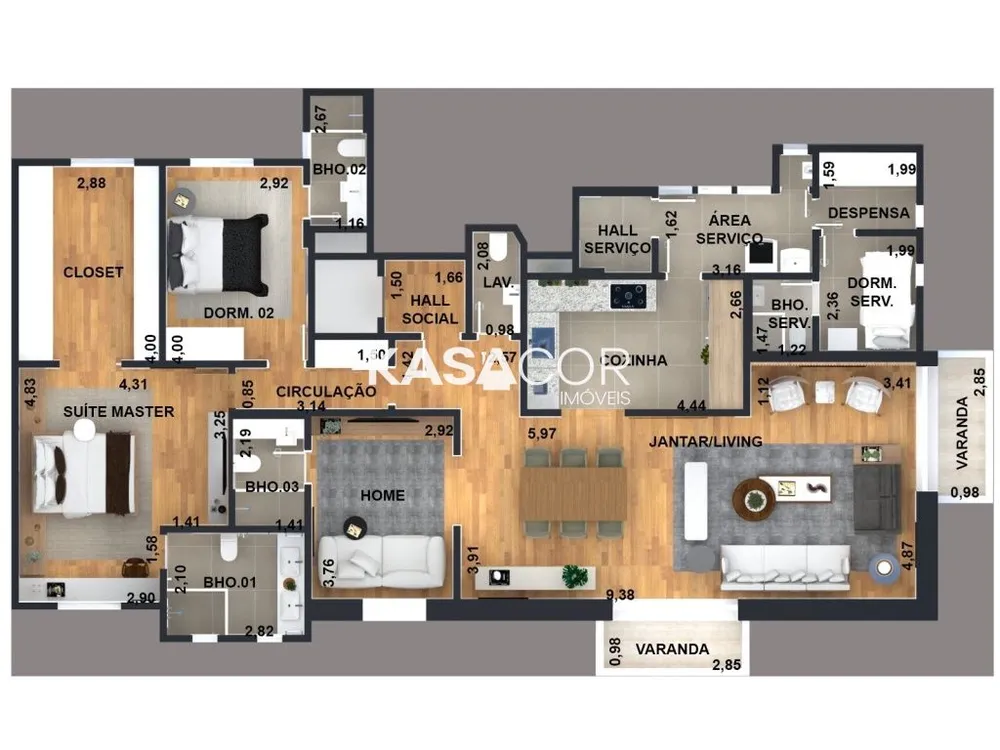 Apartamento, 3 quartos, 158 m² - Foto 7