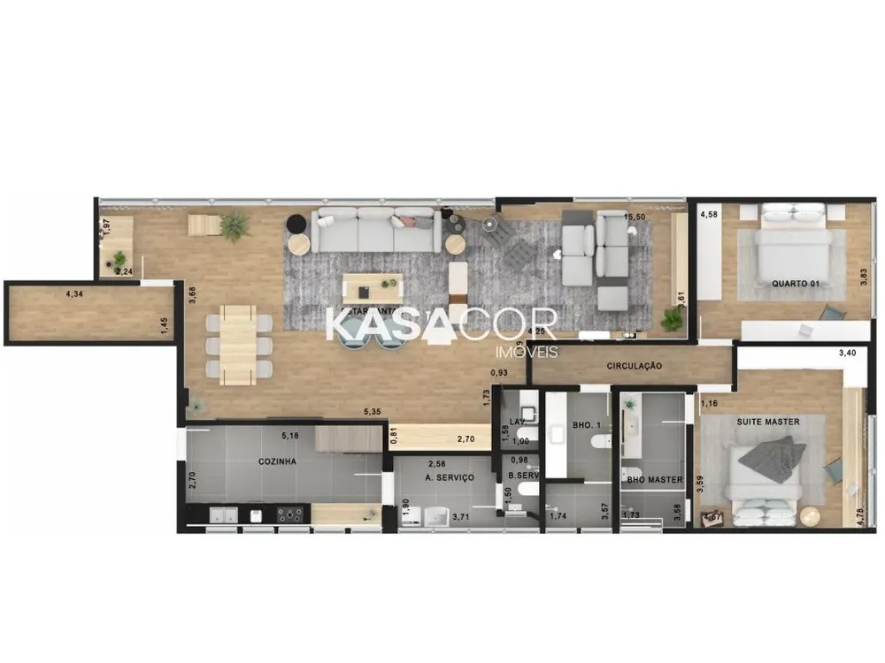 Apartamento, 2 quartos, 172 m² - Foto 7