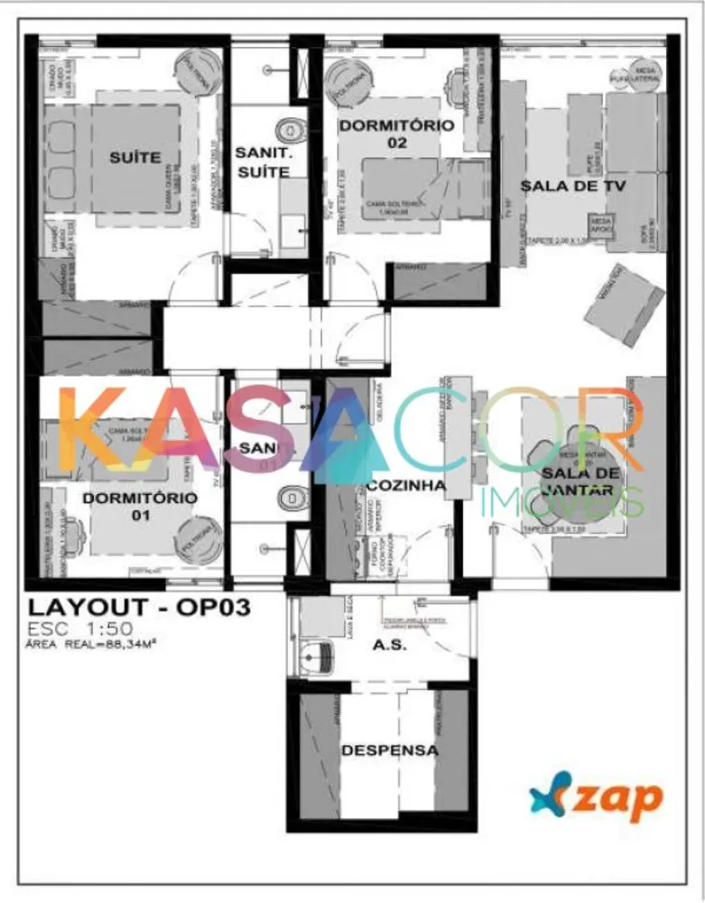 Apartamento, 3 quartos, 88 m² - Foto 7