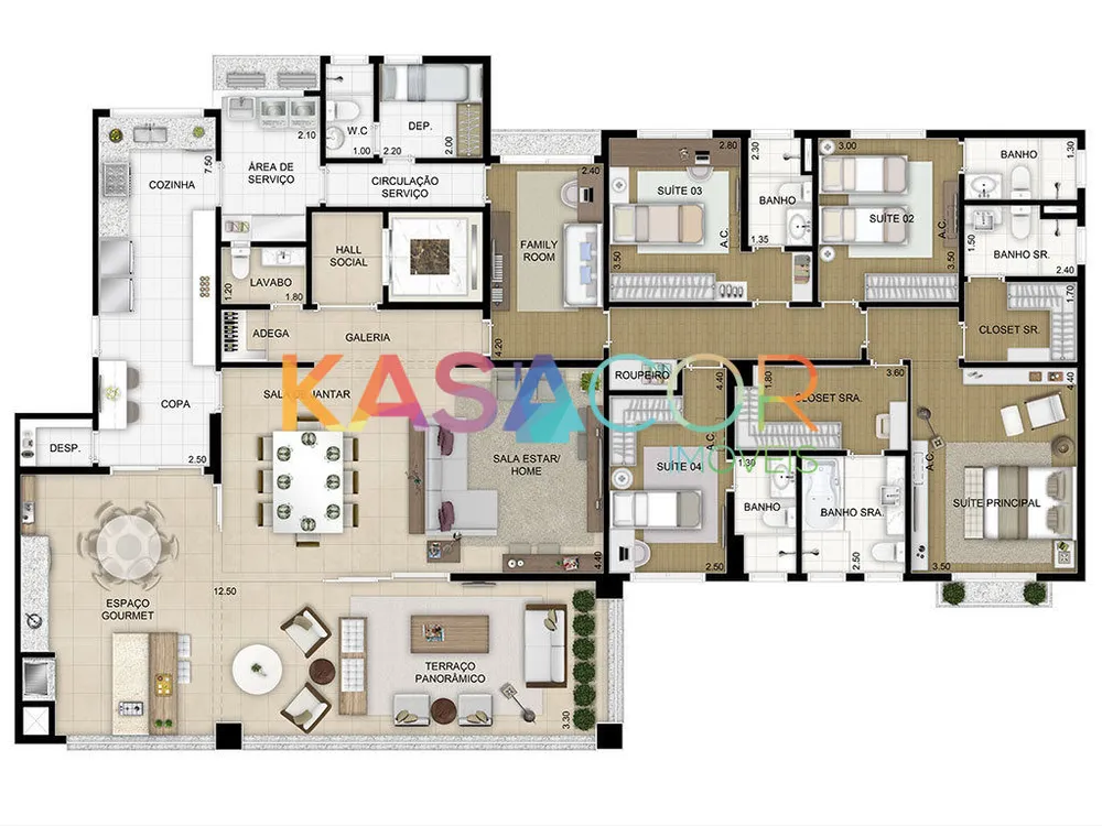 Apartamento, 4 quartos, 266 m² - Foto 7