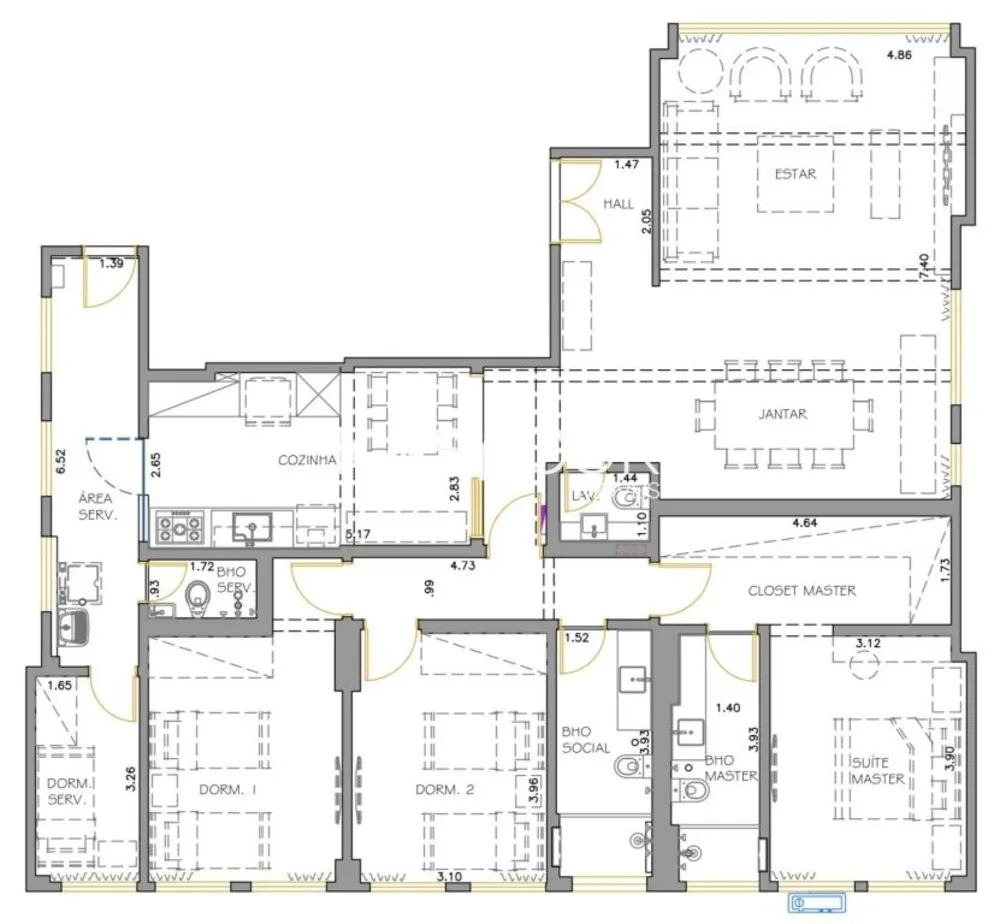 Apartamento, 3 quartos, 152 m² - Foto 8