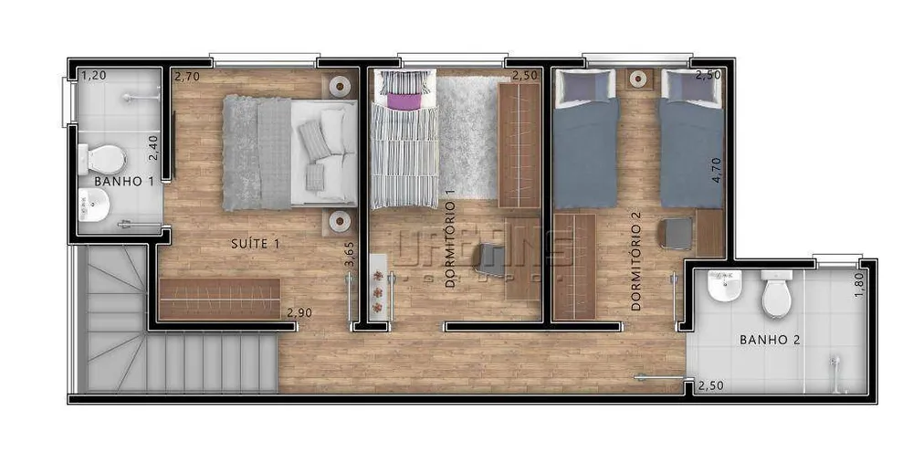 Sobrado, 3 quartos, 187 m² - Foto 3