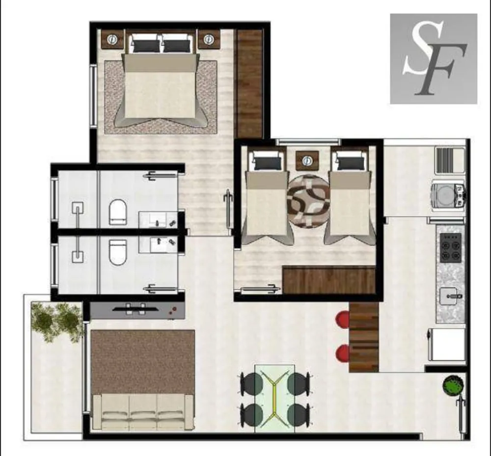 Apartamento, 2 quartos, 64 m² - Foto 2