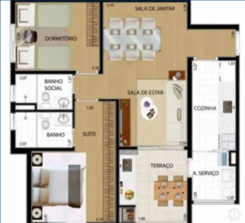 Apartamento, 2 quartos, 65 m² - Foto 4