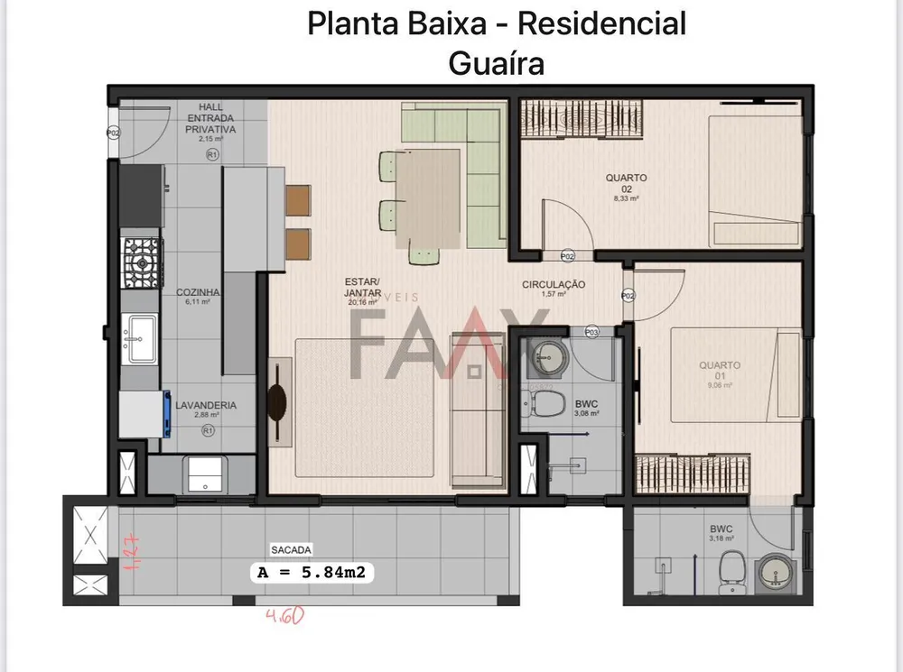 Apartamento, 1 quarto, 72 m² - Foto 9