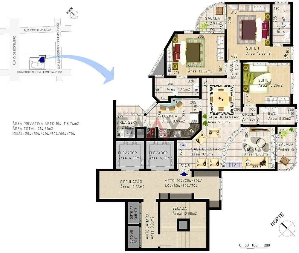 Apartamento, 3 quartos, 113 m² - Foto 2