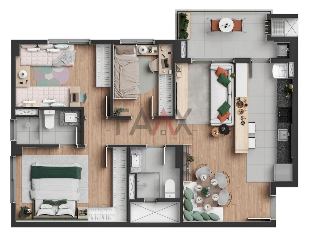 Apartamento, 1 quarto, 60 m² - Foto 3