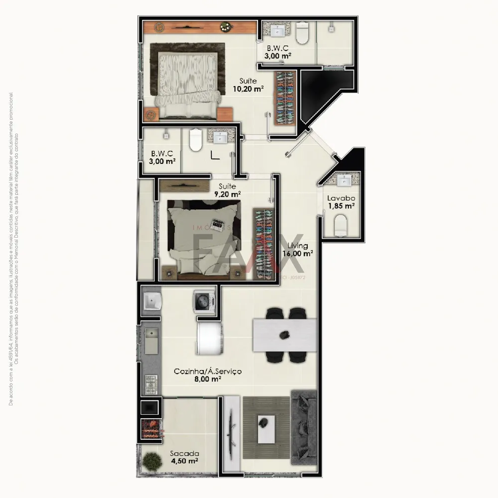 Apartamento, 2 quartos, 68 m² - Foto 1