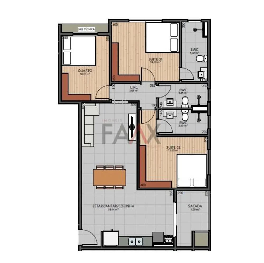 Apartamento, 1 quarto, 108 m² - Foto 2