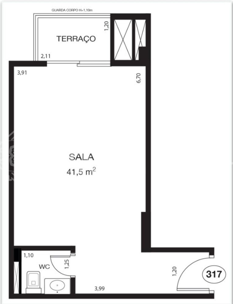 Sala-Conjunto, 41 m² - Foto 3