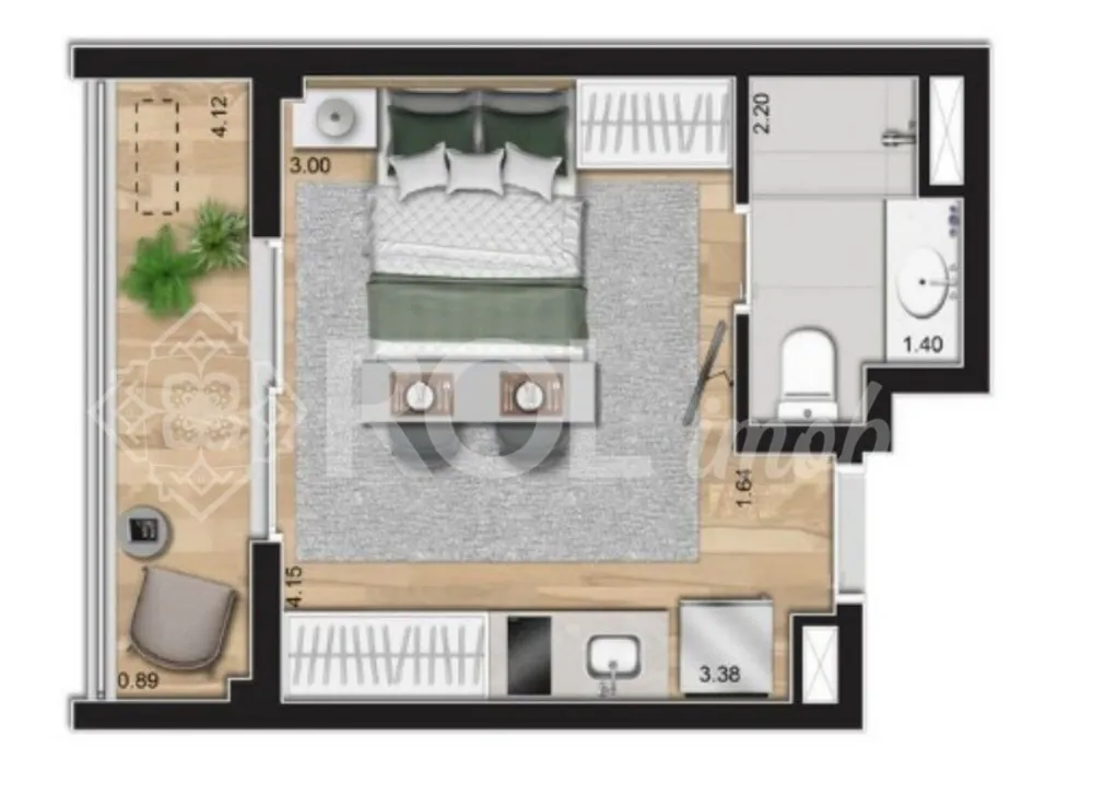 Apartamento, 1 quarto, 25 m² - Foto 11