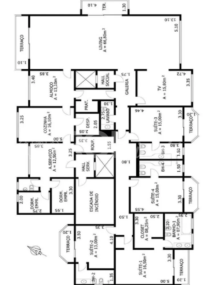 Cobertura, 6 quartos, 647 m² - Foto 3